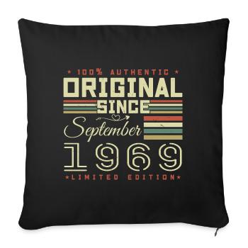 September 1969 September 56th Anniversary Limited Edition - Sofa pillowcase 17,3'' x 17,3'' (45 x 45 cm) - black - Front