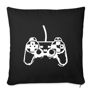 Conception de jeu de contrôleur de jeu pour cadeau de jeu - Housse de coussin décorative 45 x 45 cm - noir - Devant