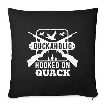 Duckaholic Entenjagd - Sofakissenbezug 45 x 45 cm - Schwarz - Vorne