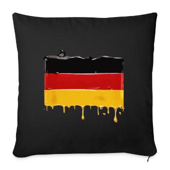 GERMANY FLAG GERMAN FLAG - Sofa pillowcase 17,3'' x 17,3'' (45 x 45 cm) - black - Front