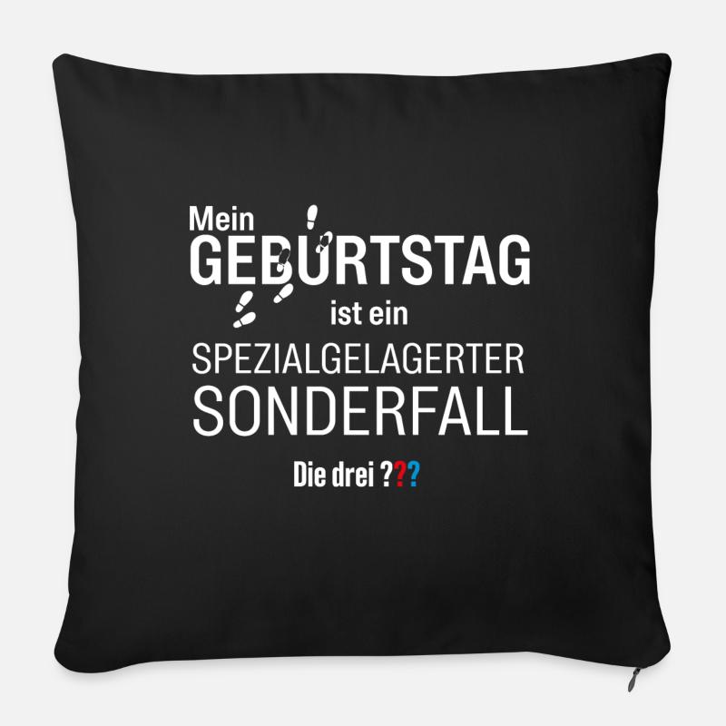 Die Drei ??? Geburtstags-Design - Sofakissenbezug 45 x 45 cm - Schwarz