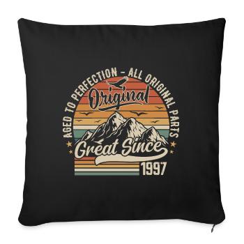 Vintage Born in 1997 | 28th Anniversary Gift 1997 - Sofa pillowcase 17,3'' x 17,3'' (45 x 45 cm) - black - Front