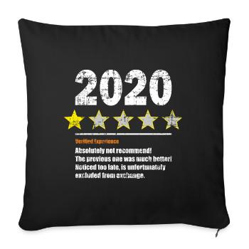 One star bad year 2020 not recommended - Sofa pillowcase 17,3'' x 17,3'' (45 x 45 cm) - black - Front