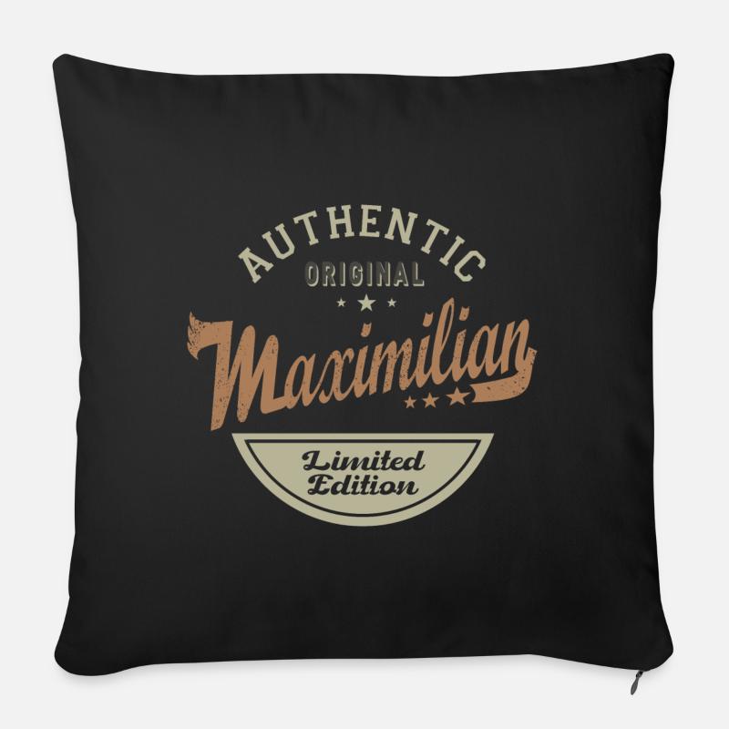 Maximilian Tshirt personalisierter Name maximilian - Sofakissenbezug 45 x 45 cm - Schwarz