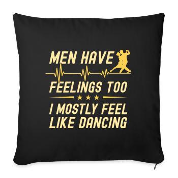 Dancing Slogan Ballroom Couple Dance Dance Floor - Sofa pillowcase 17,3'' x 17,3'' (45 x 45 cm) - black - Front