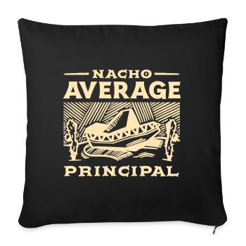 Cinco De Mayo Nacho Average Principal - Sofa pillowcase 17,3'' x 17,3'' (45 x 45 cm) - black - Front
