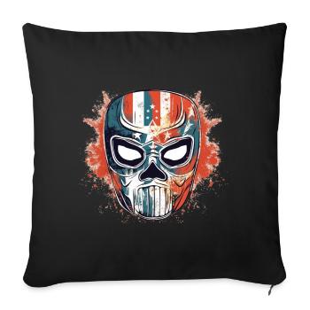 Lucha Libre Masque de Lutte Mexicaine Luchador - Housse de coussin décorative 45 x 45 cm - noir - Devant