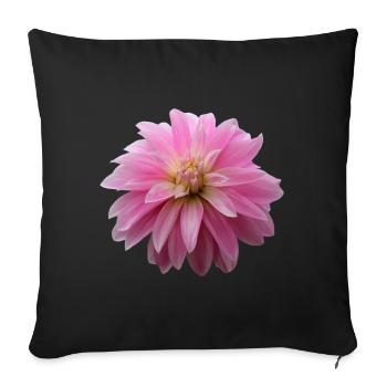 Fleur Rose Rose Fleur Fleurs Rose Rose Fleurs - Housse de coussin décorative 45 x 45 cm - noir - Devant