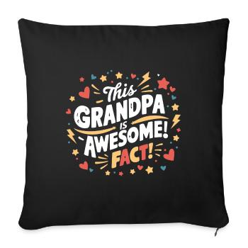 Notre super arrière-grand-père - Housse de coussin décorative 45 x 45 cm - noir - Devant