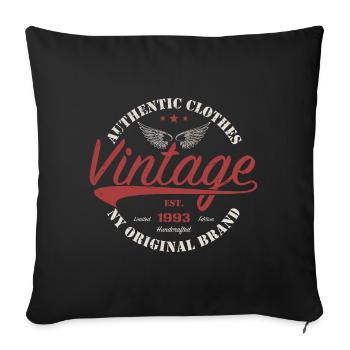Vintage 1993 Birthday Gift 1993 Retro 1993 - Sofa pillowcase 17,3'' x 17,3'' (45 x 45 cm) - black - Front