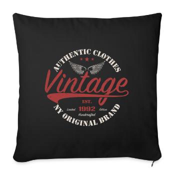 Vintage 1992 Birthday Gift 1992 Retro 1992 - Sofa pillowcase 17,3'' x 17,3'' (45 x 45 cm) - black - Front