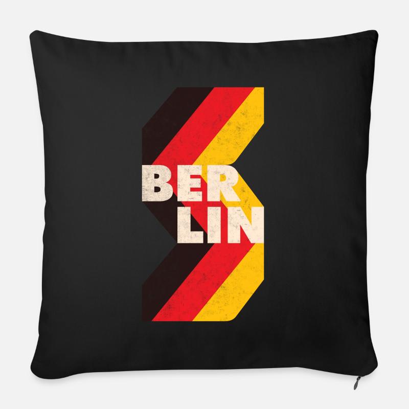 Berlin Germany , Allemagne - Housse de coussin décorative 45 x 45 cm - noir