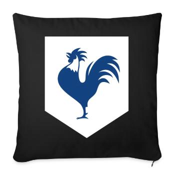 French rooster football team of France euro gift - Sofa pillowcase 17,3'' x 17,3'' (45 x 45 cm) - black - Front