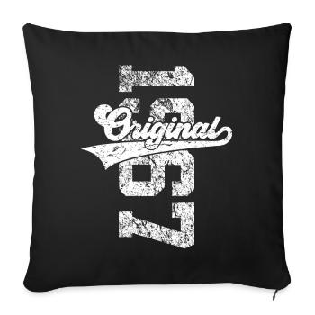 59TH BIRTHDAY ORIGINAL 1967 - Sofa pillowcase 17,3'' x 17,3'' (45 x 45 cm) - black - Front
