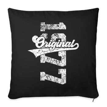 49TH BIRTHDAY ORIGINAL 1977 - Sofa pillowcase 17,3'' x 17,3'' (45 x 45 cm) - black - Front