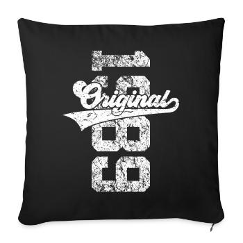 37TH BIRTHDAY ORIGINAL 1989 - Sofa pillowcase 17,3'' x 17,3'' (45 x 45 cm) - black - Front