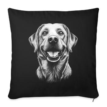 Labrador Portrait Labbi Labrador Retriever Dogs - Sofa pillowcase 17,3'' x 17,3'' (45 x 45 cm) - black - Front