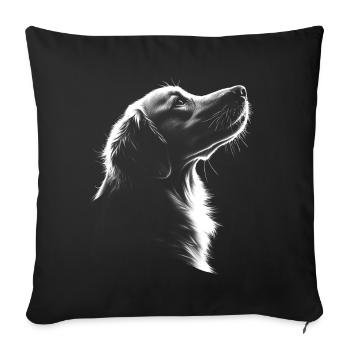 Golden Retriever Portrait Dog Dog Goldie - Sofa pillowcase 17,3'' x 17,3'' (45 x 45 cm) - black - Front