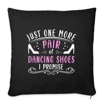 Dancing Slogan Ballroom Couple Dance Dance Floor - Sofa pillowcase 17,3'' x 17,3'' (45 x 45 cm) - black - Front