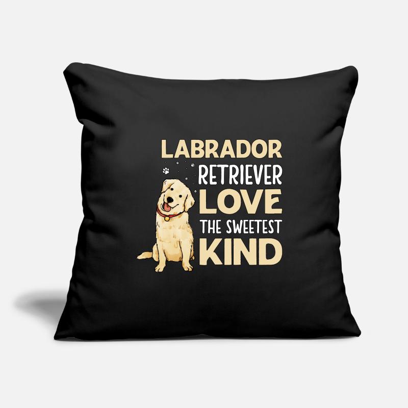 Labrador Retriever Aime l’enfant le plus doux Housse de coussin décorative 45 x 45 cm