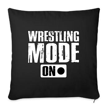 Mode Lutte activé - Housse de coussin décorative 45 x 45 cm - noir - Devant