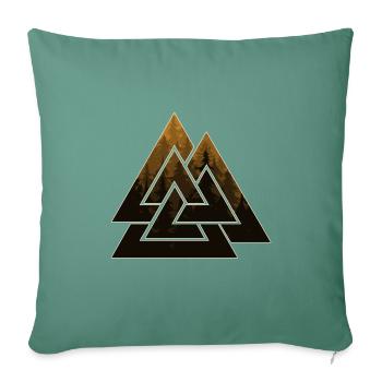 valknut tattoo viking - Sofa pillowcase 17,3'' x 17,3'' (45 x 45 cm) - cypress green - Front