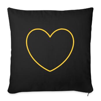 Cadeau pour la fête des mères : Idée de cadeau pour la fête des mères - Housse de coussin décorative 45 x 45 cm - noir - Devant