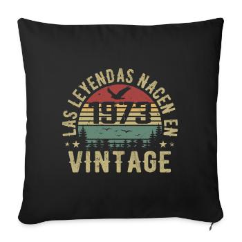 Les légendes sont nées 1973 Cadeau d’anniversaire 1973 - Housse de coussin décorative 45 x 45 cm - noir - Devant