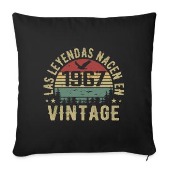 Legenden werden geboren 1967 Geburtstagsgeschenk 1967 - Sofakissenbezug 45 x 45 cm - Schwarz - Vorne