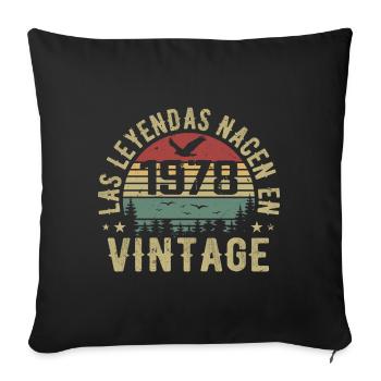 Las leyendas nacen 1978 Regalo de Cumpleaños 1978 - Sofa pillowcase 17,3'' x 17,3'' (45 x 45 cm) - black - Front