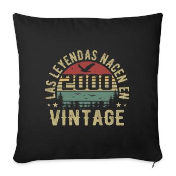 Legends Are Born 2000 Birthday Gift 2000 - Sofa pillowcase 17,3'' x 17,3'' (45 x 45 cm) - black - Front