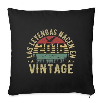 Legends Are Born 2016 Birthday Gift 2016 - Sofa pillowcase 17,3'' x 17,3'' (45 x 45 cm) - black - Front