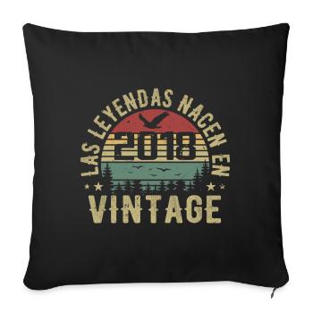Legends Are Born 2018 Birthday Gift 2018 - Sofa pillowcase 17,3'' x 17,3'' (45 x 45 cm) - black - Front