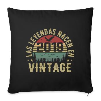 Les légendes sont nées 2019 Cadeau d’anniversaire 2019 - Housse de coussin décorative 45 x 45 cm - noir - Devant