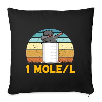 Mole Dabbing - Sofa pillowcase 17,3'' x 17,3'' (45 x 45 cm) - black - Front