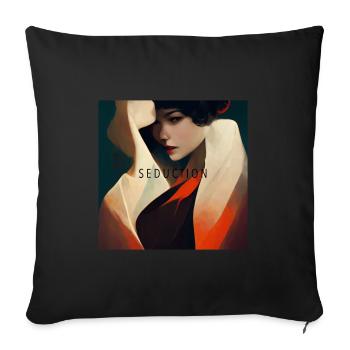 Seduction Verführung - Sofakissenbezug 45 x 45 cm - Schwarz - Vorne