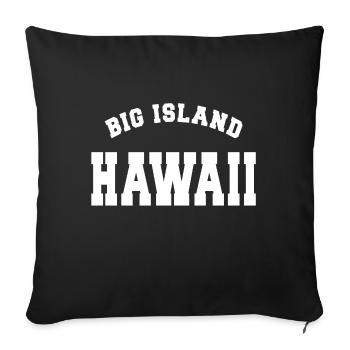 BIG ISLAND HAWAII KONA TRIATHOLN TRIATHLÈTE - Housse de coussin décorative 45 x 45 cm - noir - Devant