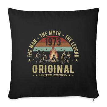 Legendary Since 1973 | 52nd Anniversary Men - Sofa pillowcase 17,3'' x 17,3'' (45 x 45 cm) - black - Front
