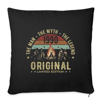 Legendary Since 1990 | Men's 35th Anniversary - Sofa pillowcase 17,3'' x 17,3'' (45 x 45 cm) - black - Front