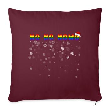 Ho Ho Homo! - Sofakissenbezug 45 x 45 cm - Burgunderrot - Vorne