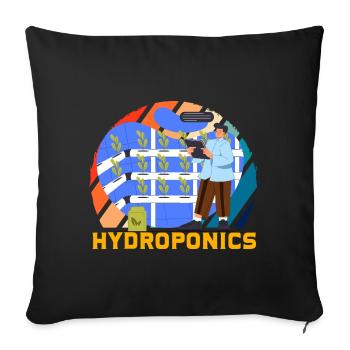 Culture hydroponique - Housse de coussin décorative 45 x 45 cm - noir - Devant
