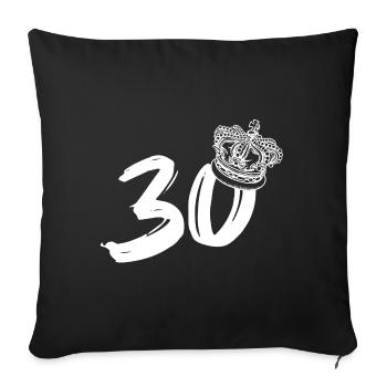 30 ans - Housse de coussin décorative 45 x 45 cm - noir - Devant