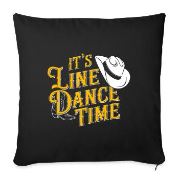 Danse en ligne Danse en ligne Danse en ligne Danse - Housse de coussin décorative 45 x 45 cm - noir - Devant