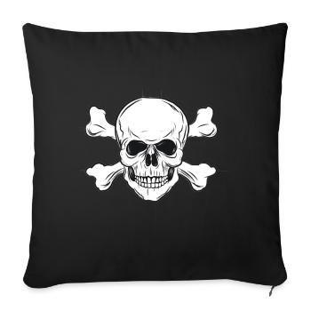 Skull - Totenkopf - Sofakissenbezug 45 x 45 cm - Schwarz - Vorne