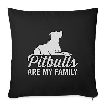 Les pitbulls sont mes amicaux - Housse de coussin décorative 45 x 45 cm - noir - Devant