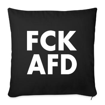Fck afd - Sofakissenbezug 45 x 45 cm - Schwarz - Vorne