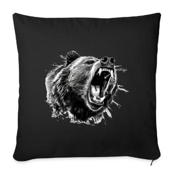 Bär Natur Umwelt Umweltschutz Tiere Nachtklima - Sofakissenbezug 45 x 45 cm - Schwarz - Vorne