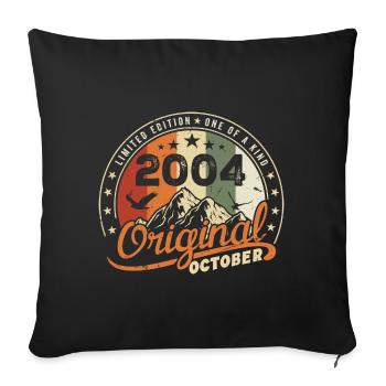 October 2004 Birthday Gift October 2004 - Sofa pillowcase 17,3'' x 17,3'' (45 x 45 cm) - black - Front