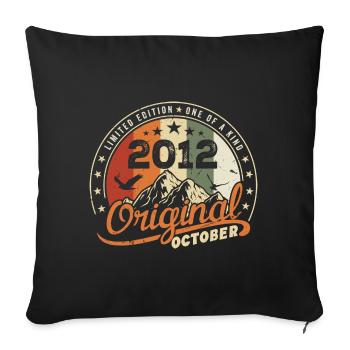 Octobre 2012 Cadeau D’anniversaire October 2012 - Housse de coussin décorative 45 x 45 cm - noir - Devant