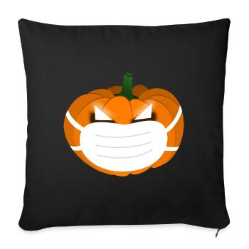 Halloween Pumpkin Mask Gift - Sofa pillowcase 17,3'' x 17,3'' (45 x 45 cm) - black - Front